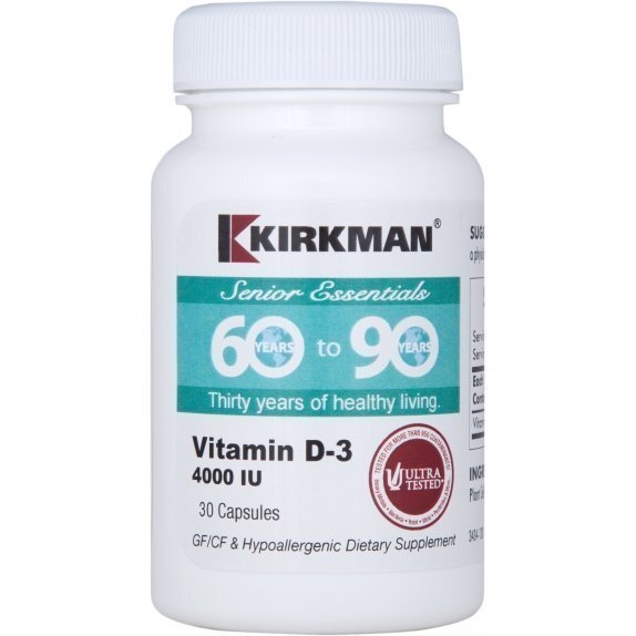 Kirkman 60 to 90 Vitamin D-3 4000 IU 30 kapsułek cena 94,95zł