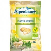Cukierki z nadzieniem o smaku imbirowo-ziołowym Vegan BIO 90g Alpenbauer