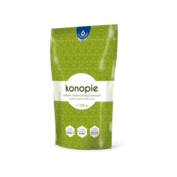 Konopie mielone 200 g Oleofarm cena 12,90zł