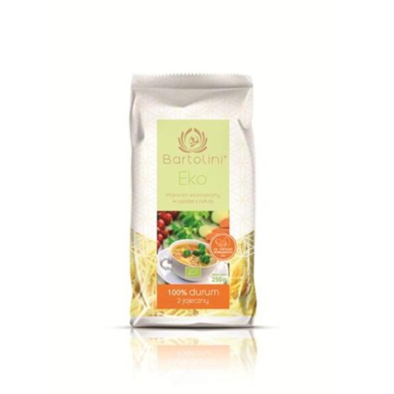 Makaron durum 2-jajeczny krajanka cienka 250 g BIO Bartolini cena 6,39zł