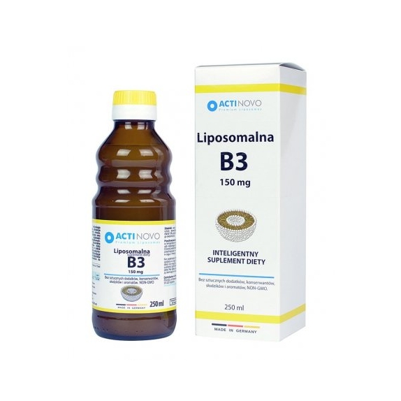 ActiNovo Liposomalna witamina B3 150 mg (alkohol free) 250ml (50dni) cena 138,60zł