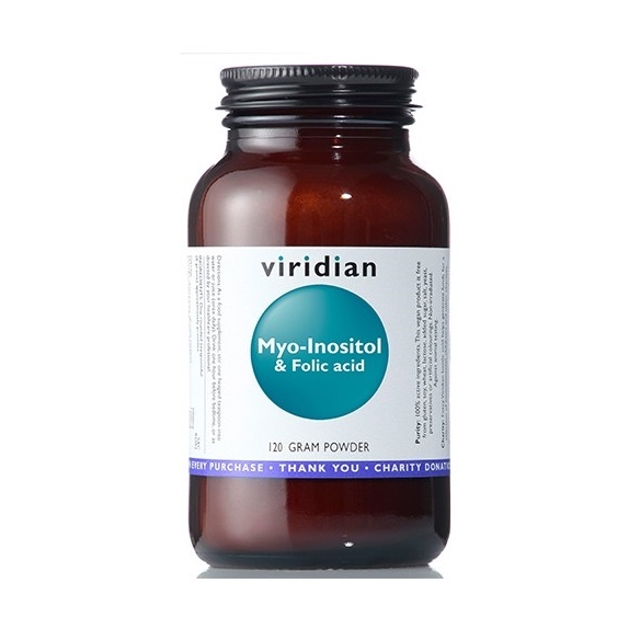 Viridian Myo-inozytol z kwasem foliowym 120 g cena 102,40zł