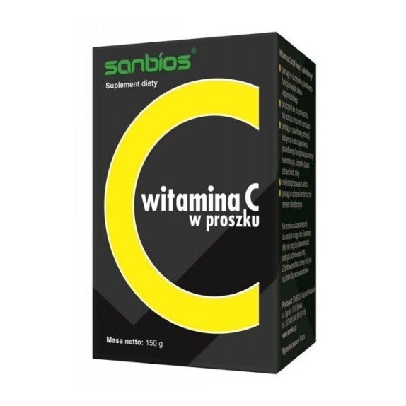 Sanbios Witamina C w proszku 150 g cena 22,99zł