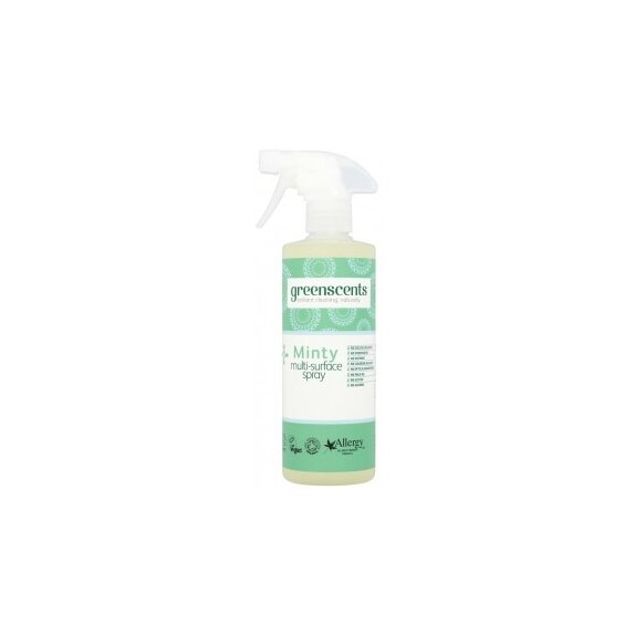 Spray do czyszczenia różnych powierzchni organiczny, hipoalergiczny, miętowy 500 ml Greenscents cena 23,90zł
