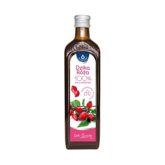 Sok z dzikiej róży 100% 490 ml Oleofarm cena 23,90zł