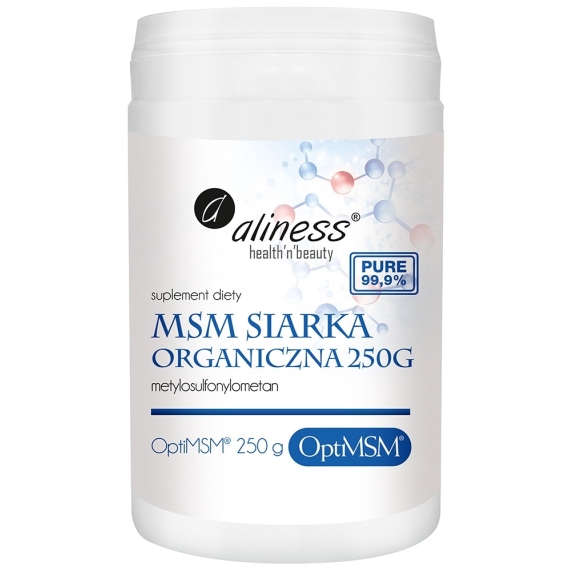 Aliness MSM siarka organiczna 250 g cena 44,90zł