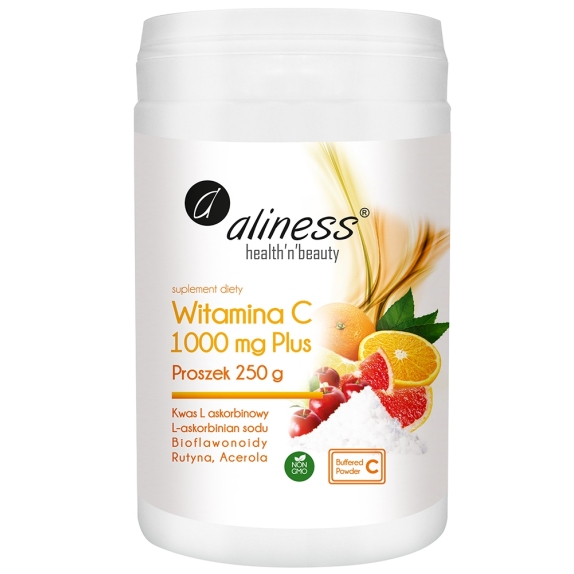 Aliness witamina C 1000 buforowana plus proszek 250g cena 44,90zł