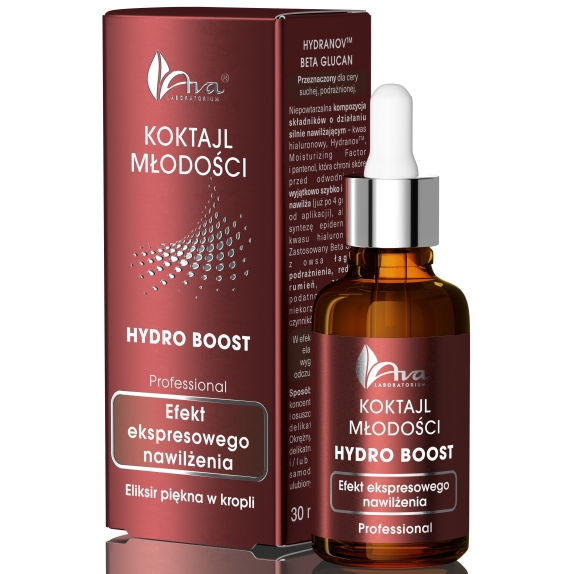 Ava Koktajl Młodości Hydro Boost efekt natychmiastowego nawilżenia 30 ml cena 19,40zł