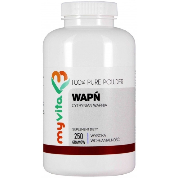 MyVita Wapń (Cytrynian wapnia) proszek 250 g  cena 7,80$