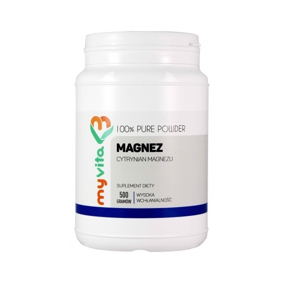 MyVita Magnez proszek (Cytrynian magnezu) 500g cena 17,12$