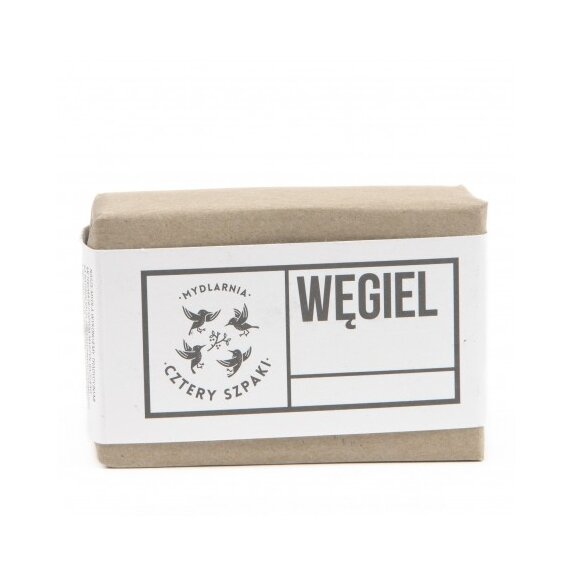 Cztery Szpaki mydło węglowe detoksykujące (cera trudna, trądzikowa, łojotokowa) 110g cena 6,75$