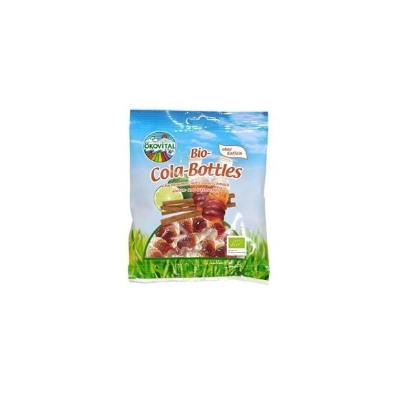 Żelki cola bez kofeiny bezglutenowe BIO 80 g Oekovital cena 2,45$