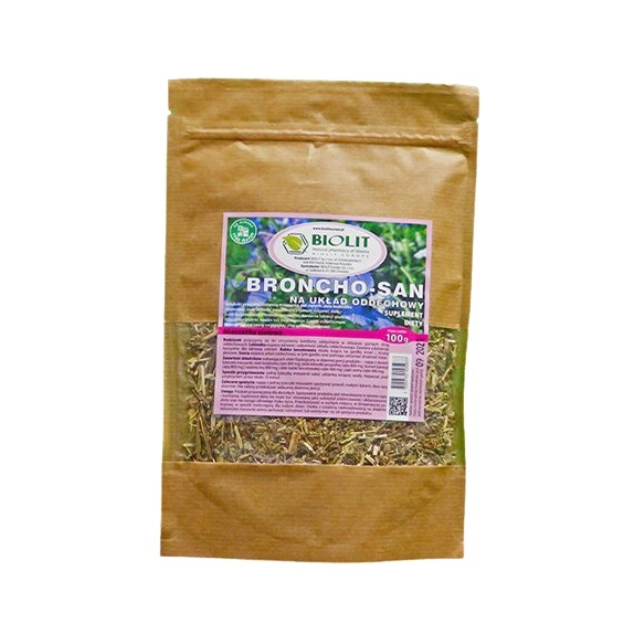 Biolit broncho-san - mieszanka ziołowa,układ oddechowy 100 g cena 21,90zł