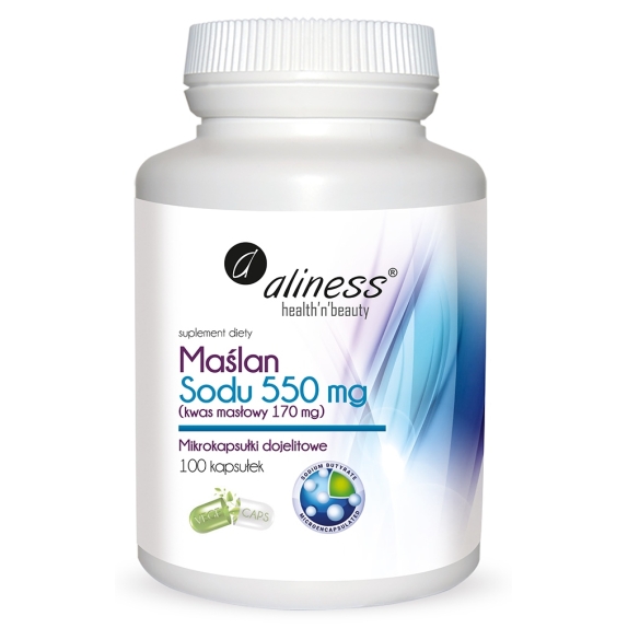 Aliness maślan sodu 550 mg (kwas masłowy 170 mg) 100 kapsułek cena 39,90zł