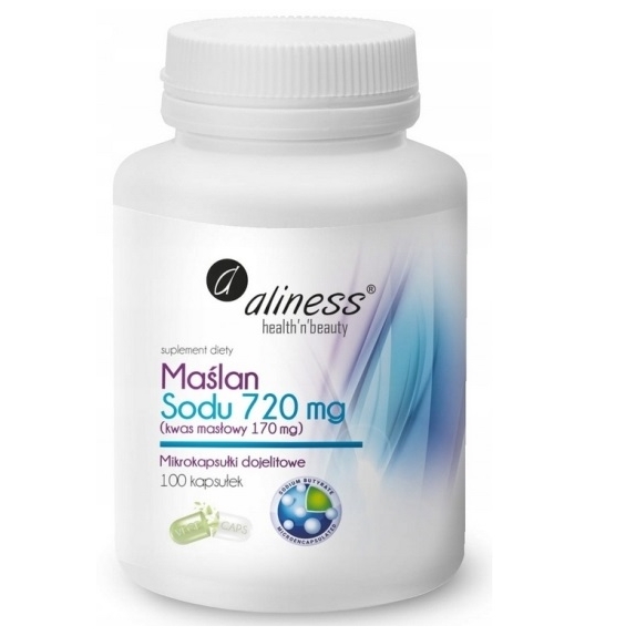 Aliness maślan sodu 720 mg (kwas masłowy 170 mg) 100 kapsułek cena 45,90zł