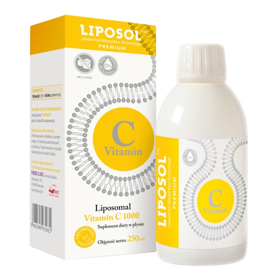 Liposol C 1000 TM Liposomalna Witamina C 1000 (Buforowana) 250 ml Aliness cena 64,90zł