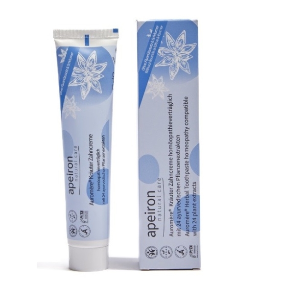 Apeiron pasta do zębów z 24 ziół Ajurwedyjskich HPV bez mięty i bez fluoru 75 ml  ! cena €6,54
