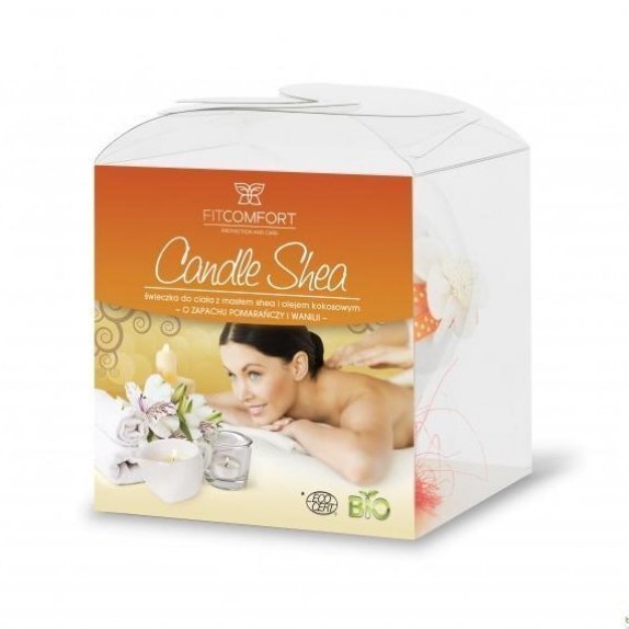 Fitcomfort Balsam Świeca z masłem shea i olejem kokosowym o zapachu pomarańczy z wanilią 130 ml cena 55,81zł