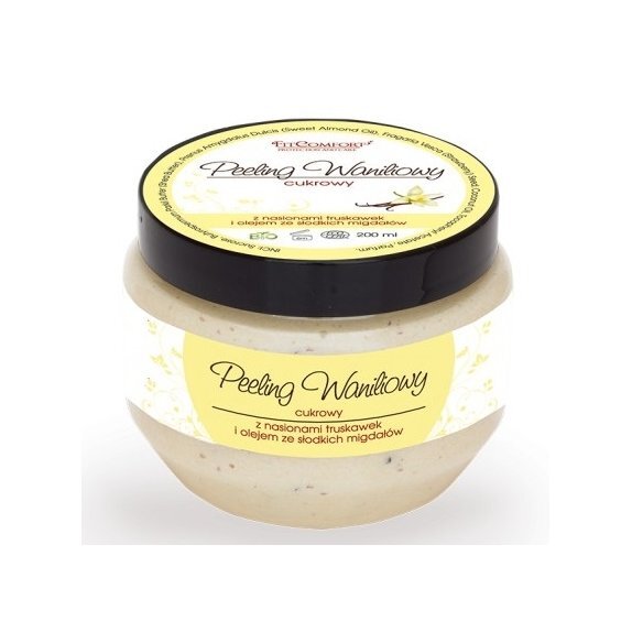 Fitcomfort Peeling cukrowy o zapachu wanilii 200 ml + zestaw różnych próbek ok.6ml Gratis! cena 30,29zł