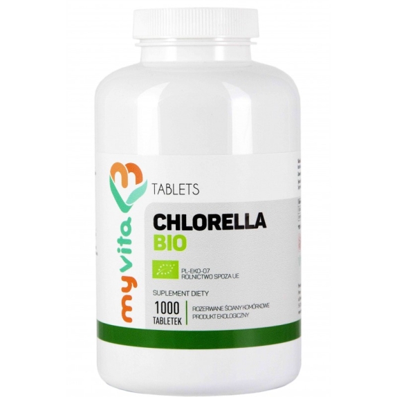 MyVita Chlorella 250 mg 1000 tabletek BIO cena 80,15zł