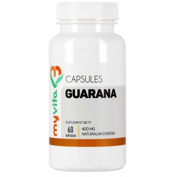 MyVita Guarana 400 mg 60 kapsułek cena 22,65zł
