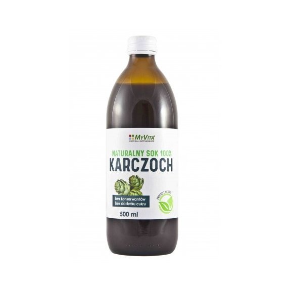 MyVita naturalny sok z Karczocha 500 ml cena 19,74zł