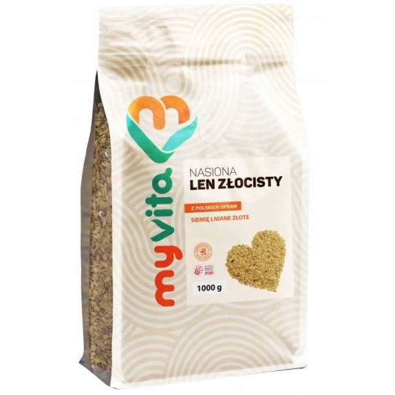 MyVita Len złocisty 1 kg  cena 23,90zł