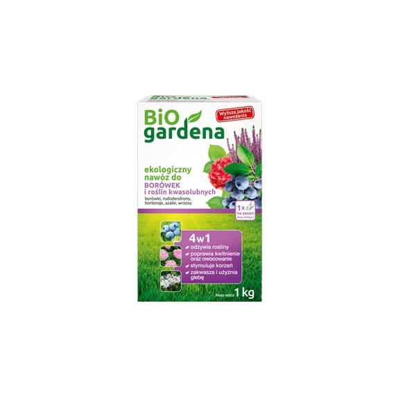 Nawóz do borówek i roślin kwasolubnych 1 kg Bio Gardena cena 25,90zł
