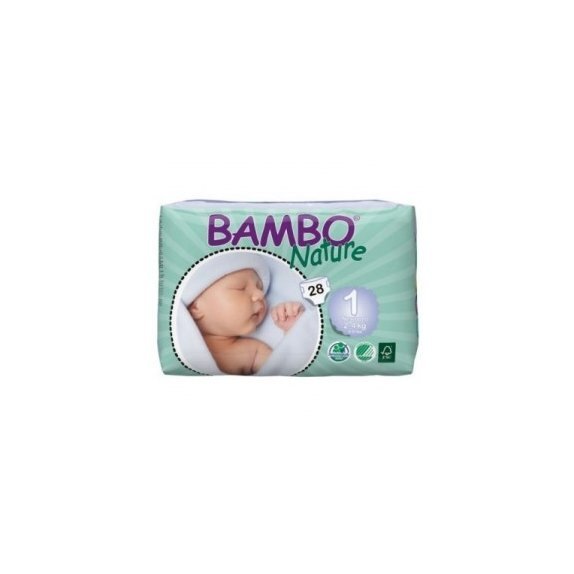 Bambo Nature Newborn Ekologiczne pieluszki jednorazowe (2-4 kg) 28 sztuk cena 30,05zł