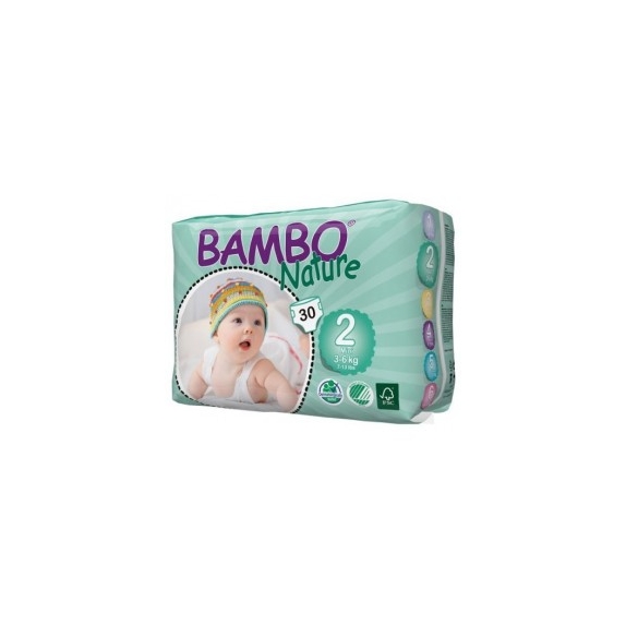 Bambo Nature Mini pieluszki jednorazowe ekologiczne (3-6 kg) 30 sztuk cena 10,50$