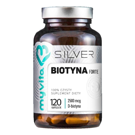 MyVita Silver Pure Biotyna Forte 2500 mcg 120 kapsułek cena 46,00zł