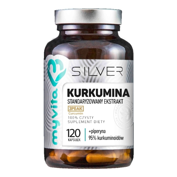 MyVita Silver Pure Kurkumina + piperyna 120 kapsułek cena 18,63$