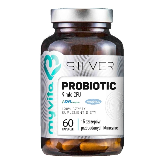 MyVita silver pure probiotic porobiotyk 9 mld CFU 60 kapsułek cena 68,00zł