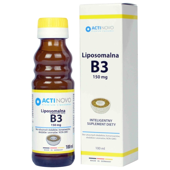 ActiNovo Liposomalna witamina B3 150 mg (alkohol free) 100 ml (20dni) cena 76,10zł