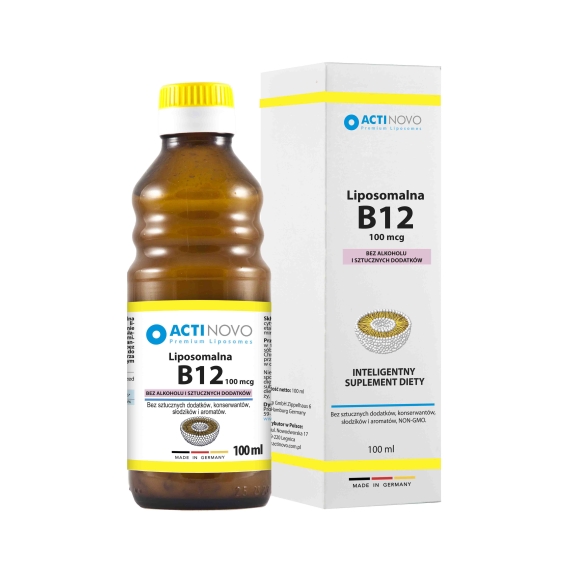 ActiNovo Liposomalna witamina B12 100 mcg (alkohol free) 100 ml (50dni) cena 76,10zł