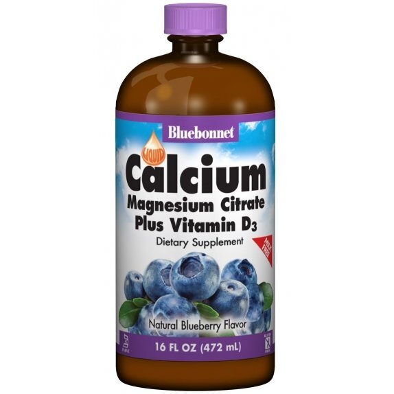 Bluebonnet Nutrition Wapń Magnez w postaci cytrynianu Witamina D3 smak jagodowy 472 ml cena 72,10zł