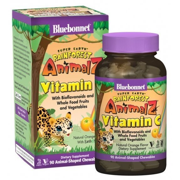 Bluebonnet Nutrition Super Earth Rainforest Animalz Witamina C do ssania 90 tabletek cena 61,65zł