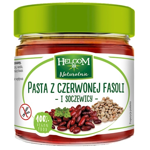 Pasta z czerwonej fasoli i soczewicy 190 g Helcom cena 7,70zł