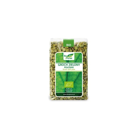 Groch zielony połówki 500 g BIO Bio Planet cena 7,65zł