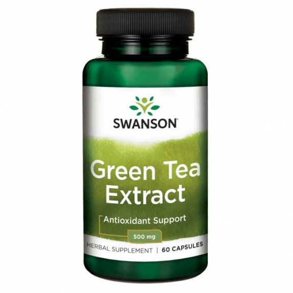 Swanson green tea ekstrakt 500 mg 60 kapsułek cena 19,90zł