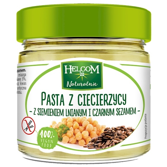 Pasta z ciecierzycy z siemieniem i sezamem 190 g Helcom cena 7,35zł