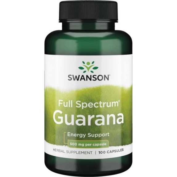 Swanson guarana 500 mg 100 kapsułek  cena 37,90zł