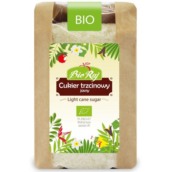 Cukier trzcinowy jasny 500g BIO Bio Raj cena 7,59zł