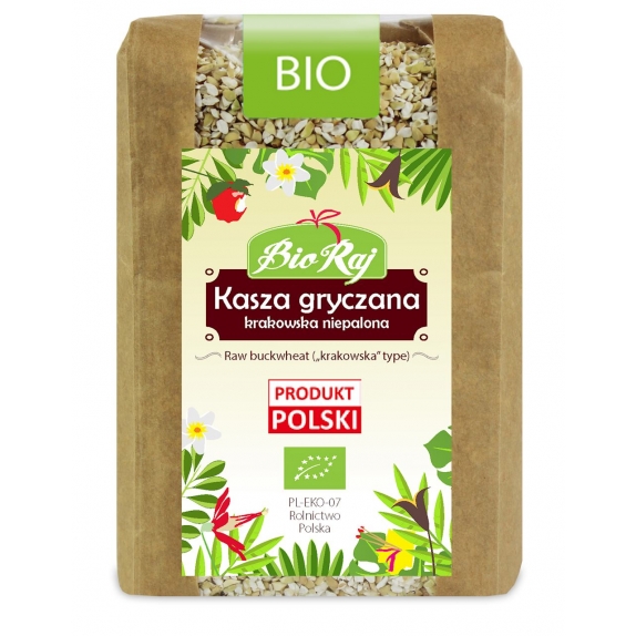 Kasza gryczana krakowska niepalona 400 g BIO Bio Raj cena 4,83zł