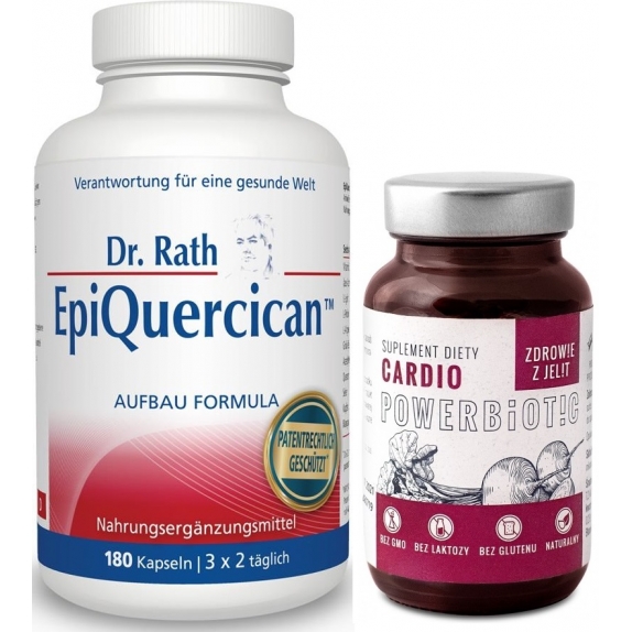 Dr Rath EpiQuercican 180 kapsułek + Powerbiotic Cardio Burak 60 kapsułek Ecobiotics cena 305,99zł