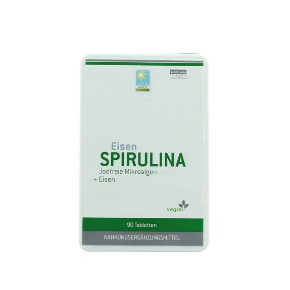 Long Life Foundation Spirulina Żelazo 90 tabletek cena 68,89zł