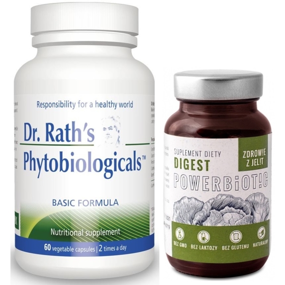 Dr Rath Phytobiologicals 60 kapsułek + Powerbiotic Digest Kapusta 60 kapsułek Ecobiotics cena 249,99zł