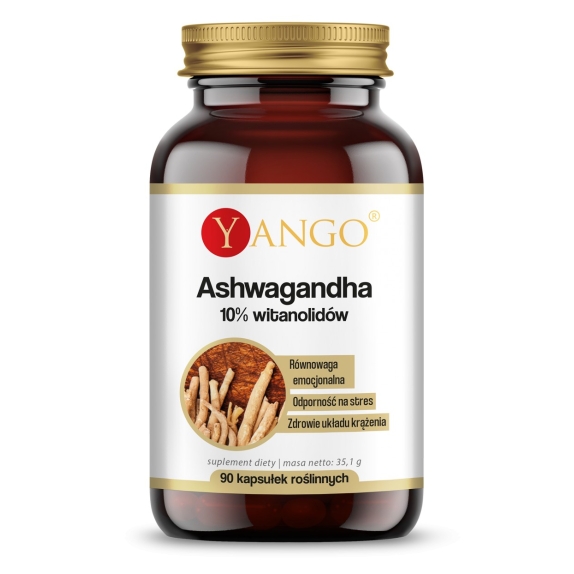 Ashwagandha 10% witanolidów  90 kapsułek Yango cena 49,90zł