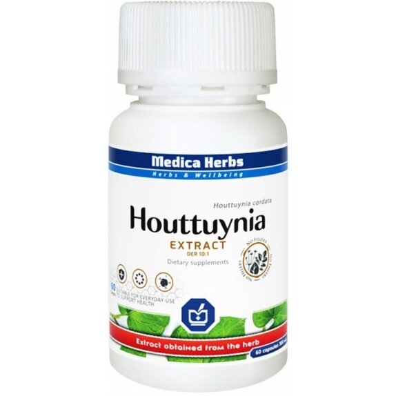 Houttuynia 300 mg 60 kapsułek Medica Herbs cena 16,65zł