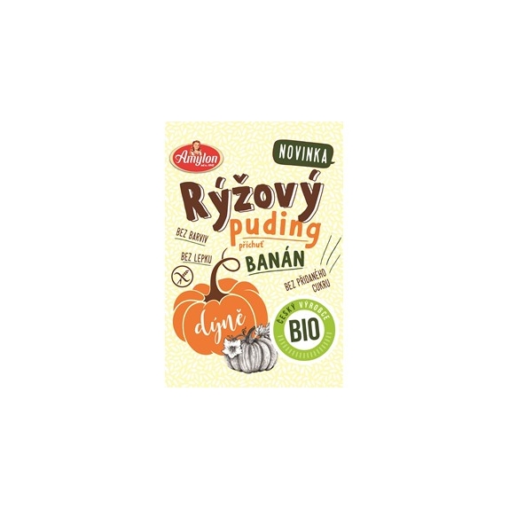 Budyń ryżowy o smaku bananowym z dynią bezglutenowy 40g BIO Amylon ! cena 5,00zł